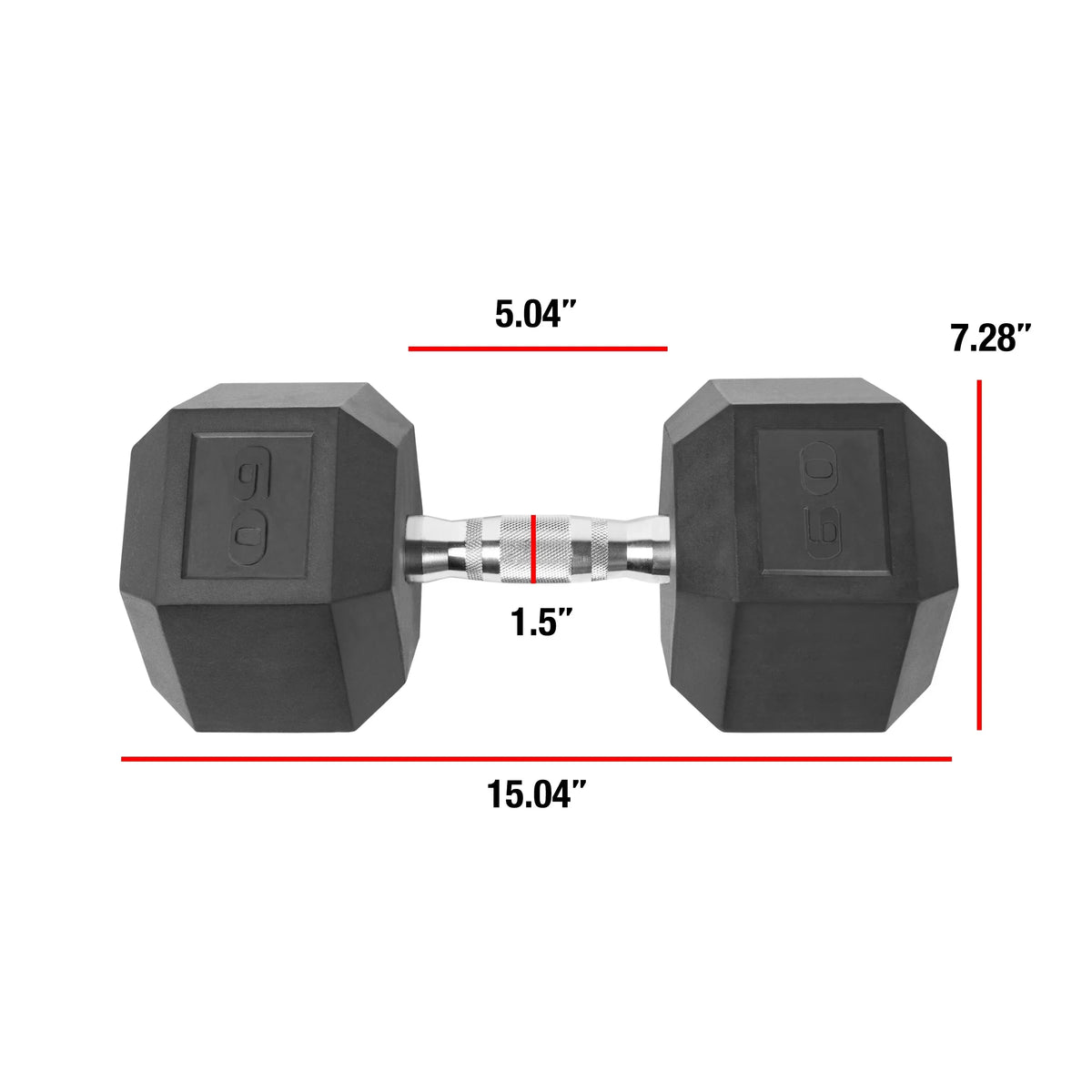 CAP Barbell Coated Hex Dumbbell, 60 lb, 2 Pack