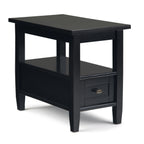 Solid Wood Narrow Side Table, 14 in Wide, 24 in D x 14 in W x 20 in H