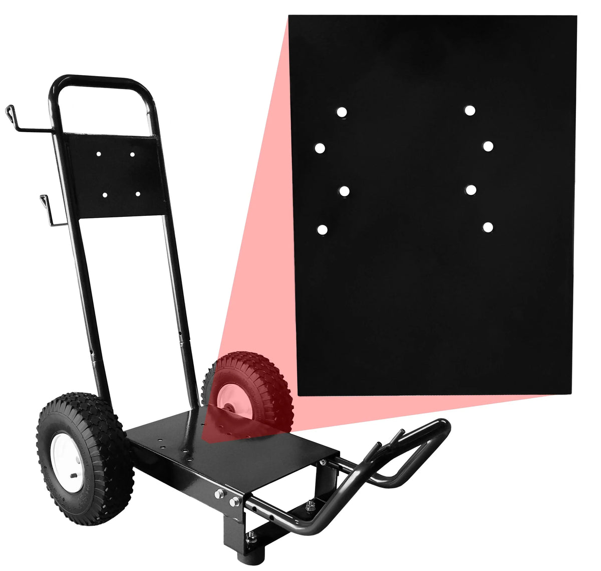 Washer Professional Pressure Washer Cart Frame With Wheels And Push Handle - 14.5 in x 14.5 in