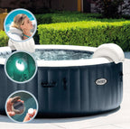 Intex PureSpa Bubble Massage Inflatable Spa, 4 Person, 196x71 cm, Navy - 55084