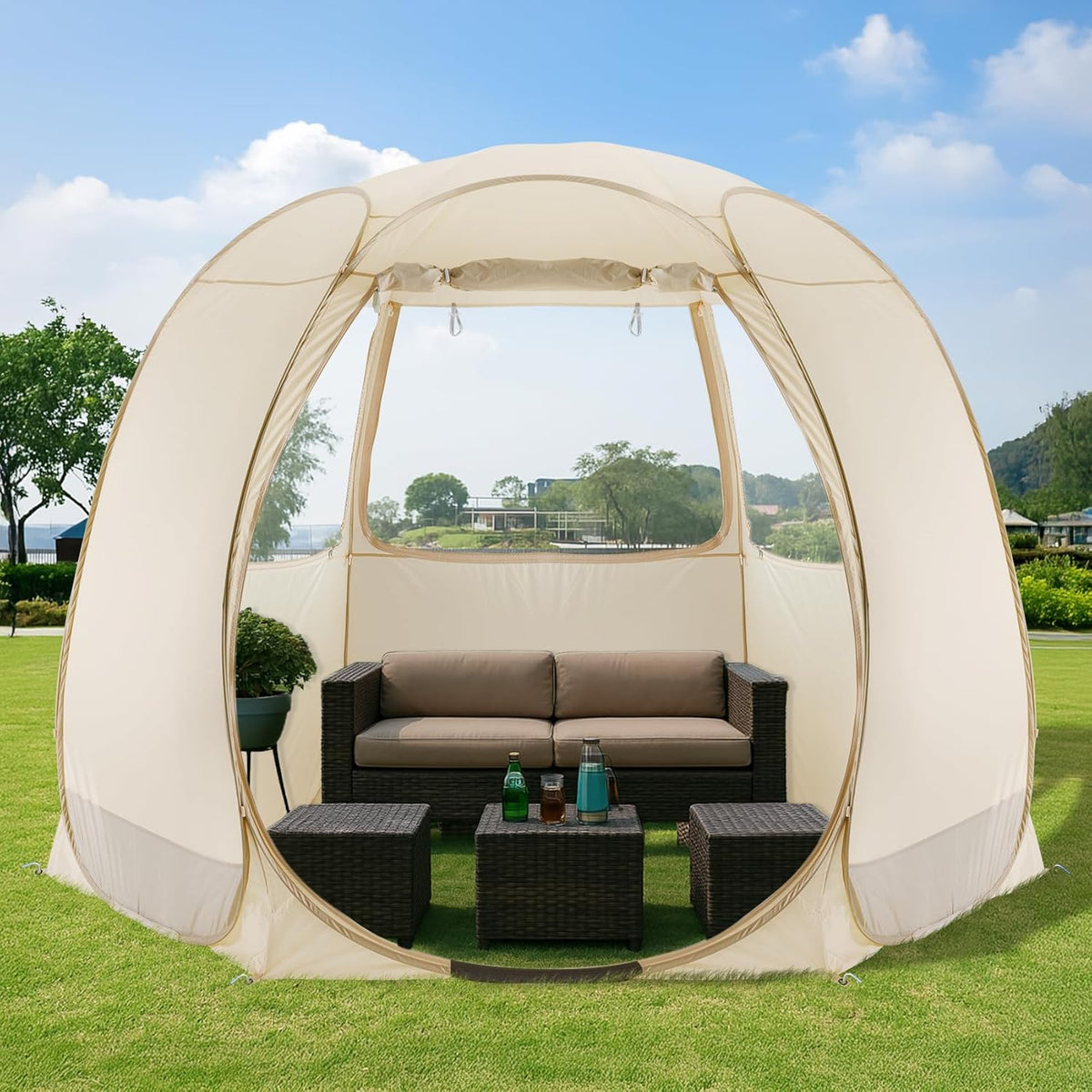 Pop Up Screen House Gazebo With Mosquito Netting - Snap-fit-10'x10'