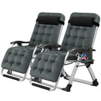 NAIZEA Zero Gravity Lawn Recliner Chairs, 2 Pack, Black