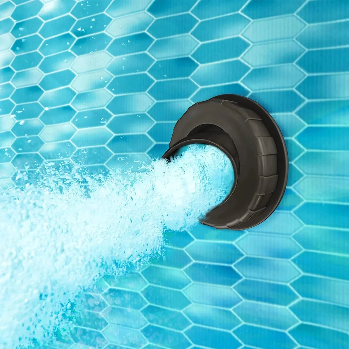Funsicle Oasis Designer Oval Above-Ground Pool Set, 167 x 98 x 39.5 Inches - Dark Herringbone Gray