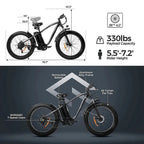 Electric Bike With 48V/15Ah Lithium Battery, 750W Motor And 26-Inch x 4.0-Inch Fat Tires
