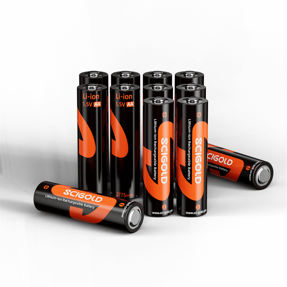 Scigold Li-ion AA Rechargeable Batteries 1.5V 2775mWh 4-Pack - SG-B00A-LI01