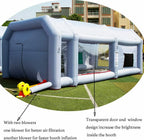 Urbanest Inflatable Spray Paint Booth 28x15x11FT With 2 Blowers - 950W And 350W