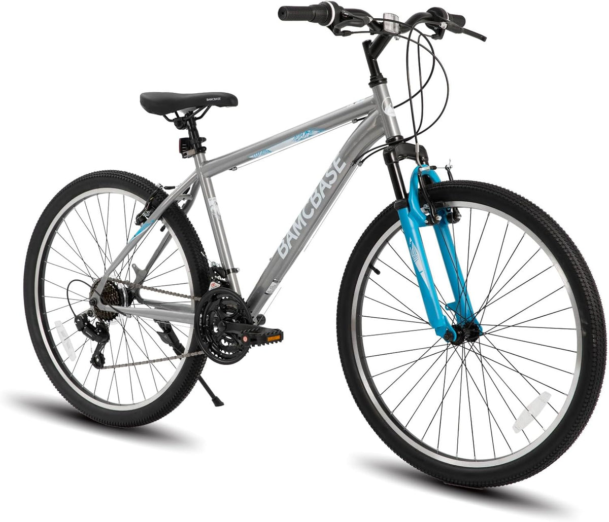 Hiland Adult Mountain Bike, 26/27.5 inch, 21-Speed, Carbon Steel Frame