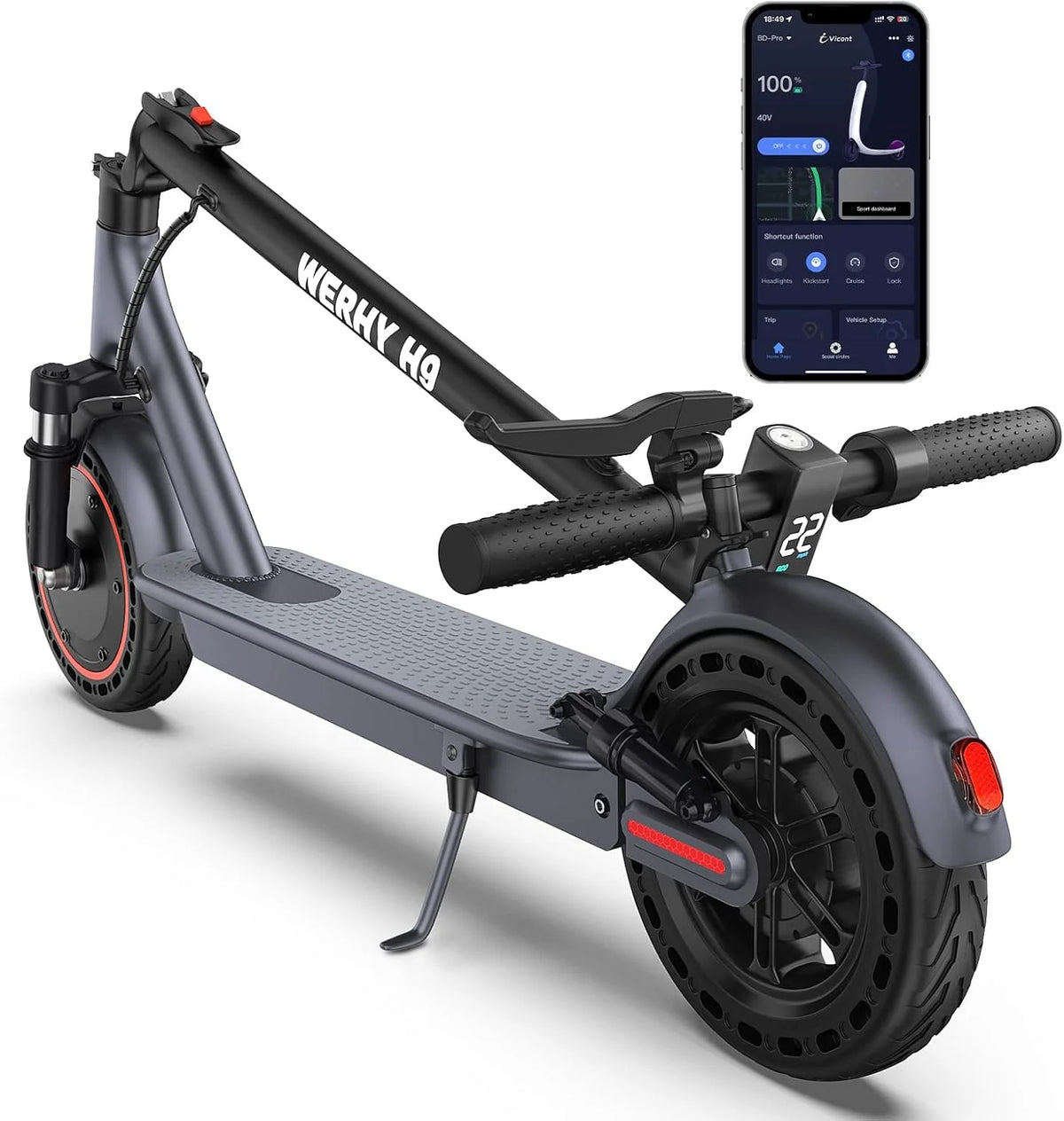 Electric Scooter With 350W/500W Motor And 22 Mph Top Speed