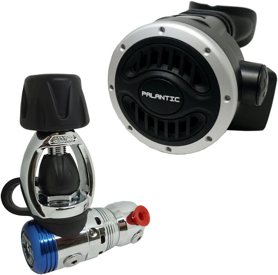 Palantic Scuba Diving Yoke Regulator & Octopus Combo With 27in Hose And 36in Yellow Octopus Hose - AS103