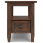 Solid Wood Narrow Side Table, 14 in Wide, 24 in D x 14 in W x 20 in H