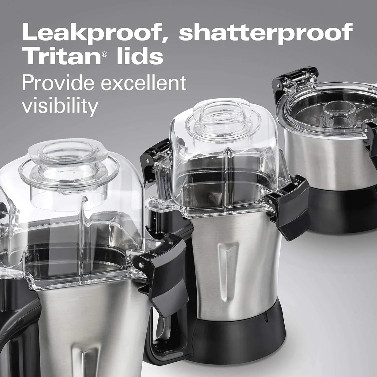 Hamilton Beach Professional 4-In-1 Juicer Mixer Grinder, 1400 Watt, 120V, 3 Leakproof Jars - 58770