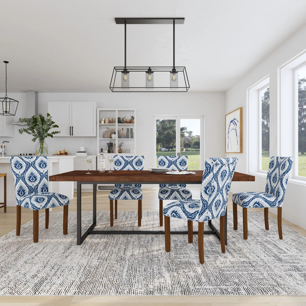 Set Of 2 Upholstered Parsons Dining Chairs, 38 in H x 19 in W x 23.5 in D