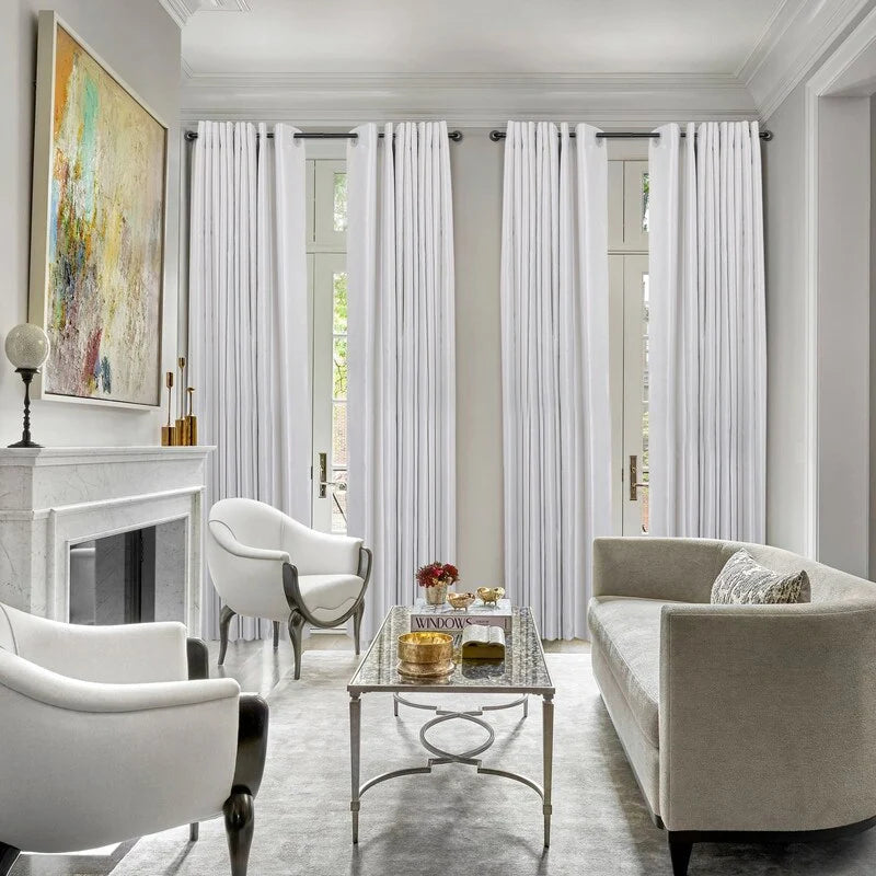 1 Inch Industrial Wrap-Around Curtain Rods, Matte Black, 28-48 in, 48-86 in, 86-120 in