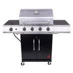 Char-Broil 4 Burner Propane Gas Grill With Cabinet, Silver/Black - 463353021