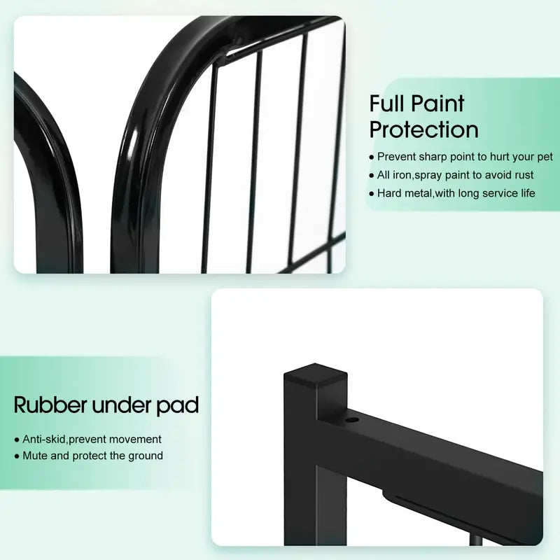 BestPet Metal Dog Playpen, 40in, 16 Panels, Indoor/Outdoor
