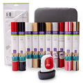 Cricut EasyPress Mini Heat Press, Raspberry - Essentials Iron-On Bundle