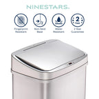13 Gallon Touchless Motion Sensor Trash Can With Automatic Sensor Lid