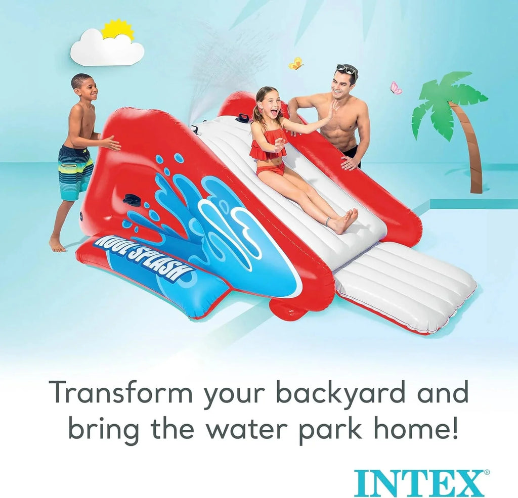 Intex Kool Splash Inflatable Water Slide With Built-In Sprayers, 131 x 81 x 46 inches