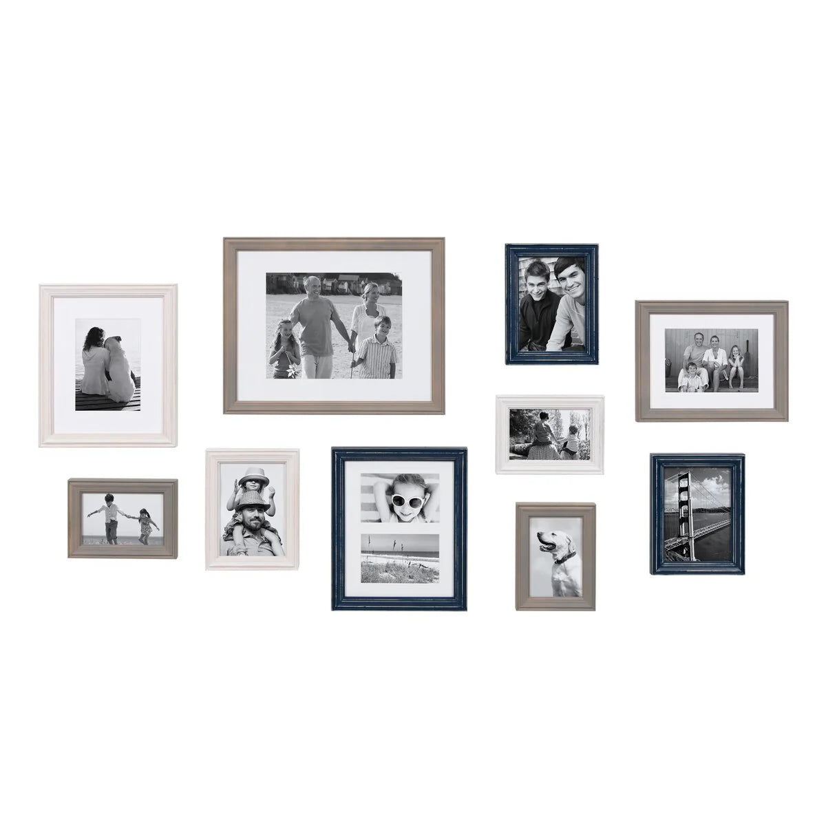 10-Piece Wood Gallery Wall Picture Frame Set - 11 x 14 in