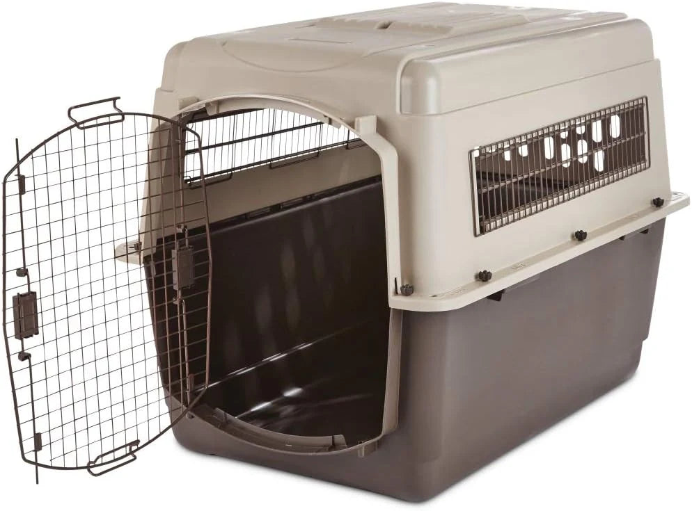 Petmate Ultra Vari Dog Travel Kennel, 48 in Long, 90 to 125 lbs - Taupe Black