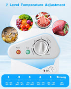 EUASOO 3.5 Cu.Ft Chest Freezer With Removable Basket, White - FLG-80Q