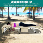 Slsy 5-Position Adjustable Folding Lounge Chair And Cot - 75.2" x 25.6" x 11.8"