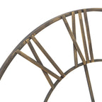 Round Metal Open-Frame Wall Clock