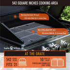 Sophia & William 4-Burner Propane Gas Grill, 542 Sq. In., Silver - E02GR001