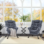 Living and More High Back Fabric Lazy Chair