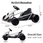 Electric Go-Kart For Kids Ages 8-12, 24V 9Ah Battery, Dual 300W Motors
