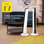 Yoer Tower Fan With Ionizer, 29 dB, 10 m Range, 12 Speeds, 90 Degree Oscillation - Verto