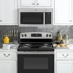 GE Over-the-Range Microwave Oven, Stainless Steel, 1.6 Cu. Ft., 16 1/8 H x 29 7/8 W x 15 9/16 D