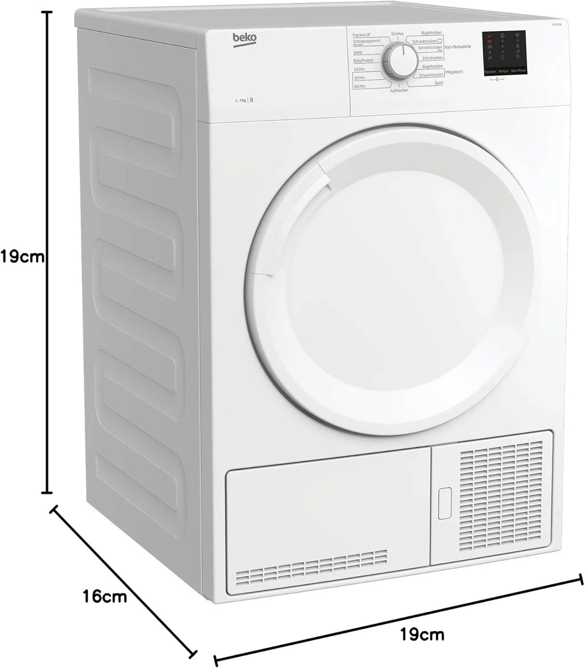 Beko DC 7130 N b100 Kondenstrockner, 7 kg, 15 Programme, Express