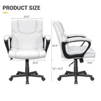 Mid-Back Ergonomic Swivel Office Chair - Black