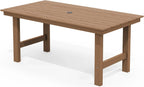 SERWALL 7-Piece HDPE Patio Dining Set, Aruba, 66.9in D x 32.2in W x 29.1in H