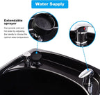 AW Wall-Mounted Shampoo Bowl Kit With Sprayer, Neck Rest And CUPC Vacuum Breaker