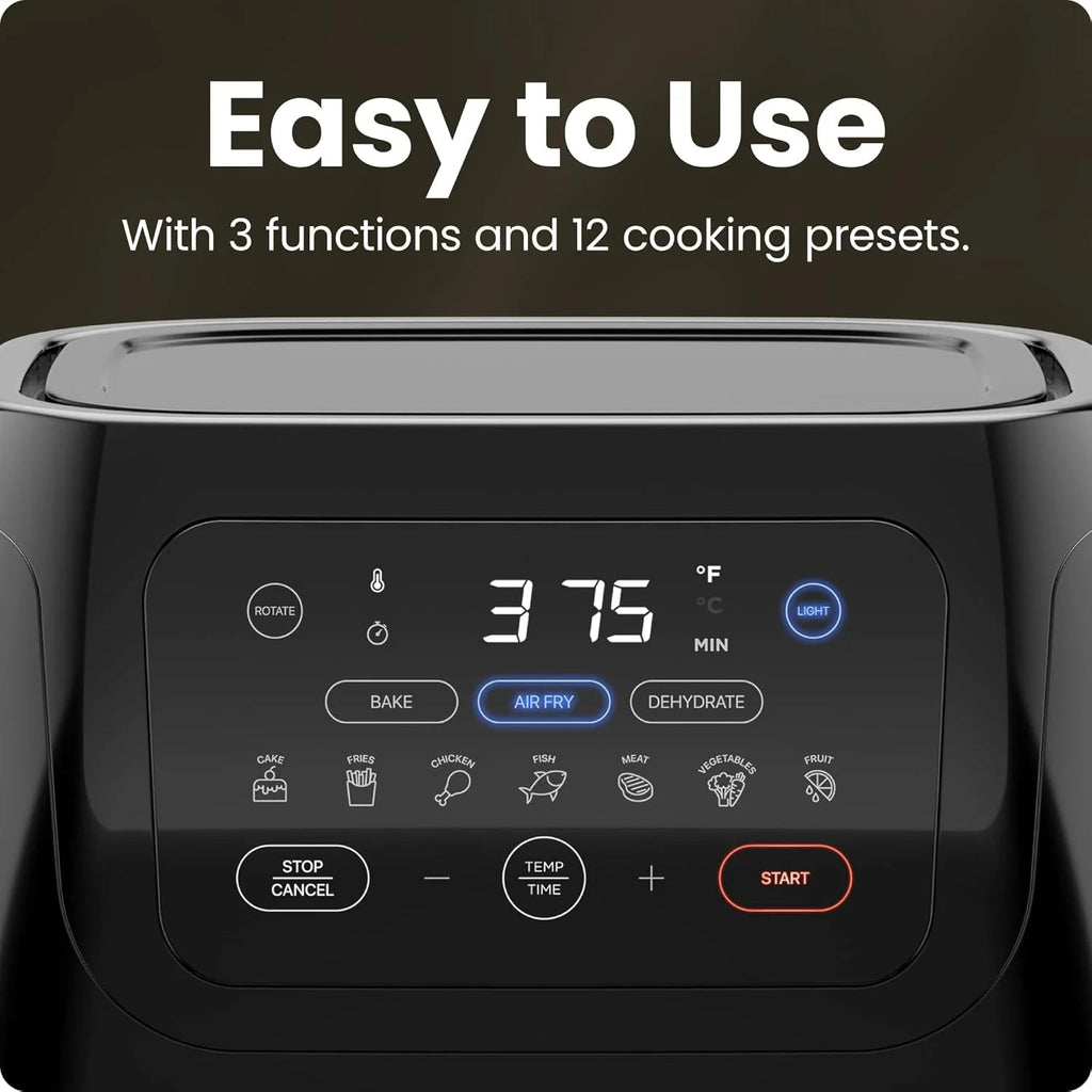 Chefman Digital Air Fryer With Rotisserie, 10 Qt, 17 Presets - CRJ38-10-RDO-V2