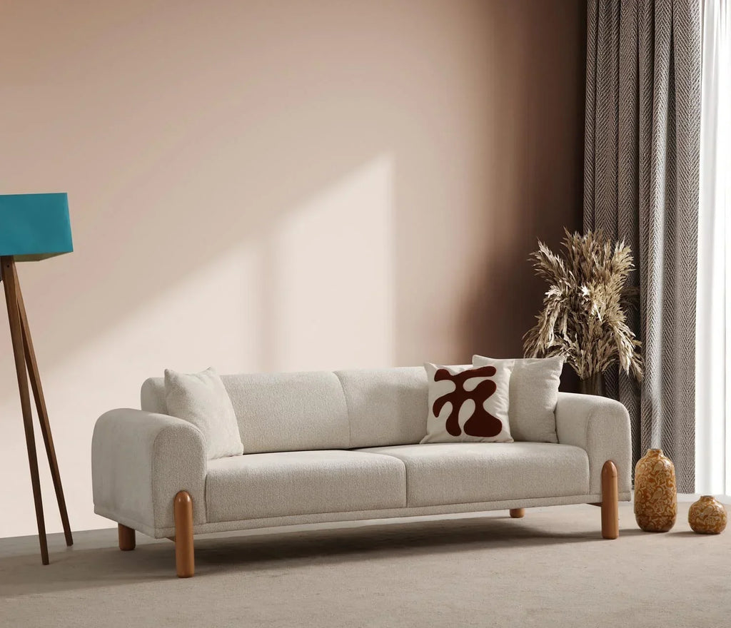 Atelier Del Sofa 3-Seater Sofa Bed, Cream, 228 cm x 88 cm x 75 cm - Lyke