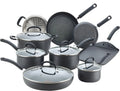 Hard Anodized Nonstick Cookware Set, 17-Piece, Black