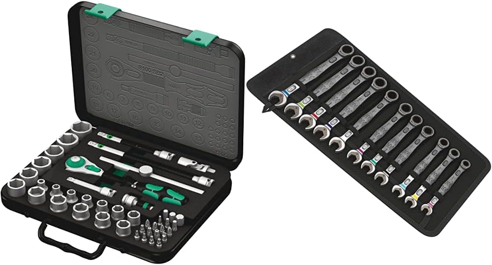 8100 SB 2 Zyklop 3/8 Inch Metric Ratchet Set, 43 Piece - 05003594001