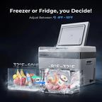 BougeRV 23 Quart Portable Car Refrigerator Freezer, Grey, 12/24V DC - CR22