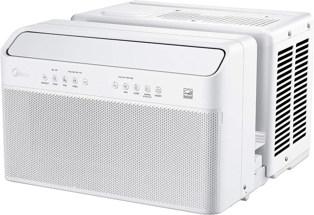 Midea U-Shaped Inverter Window Air Conditioner, 12,000 BTU, White - MAW12V1QWT-cr Renewed