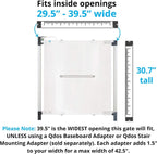 Qdos Crystal Hardware Mount Baby Gate, 30.7in Tall, Fits 29.5in To 39.5in - 17-20006-1