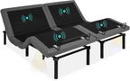 Twin XL Electric Adjustable Bed Base With Wireless Remote, Massage, Night Light, 2 USB Ports, 750 lb - 80 in x 38 in x 14 in