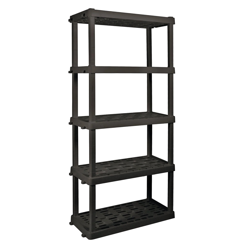Hyper Tough 5-Tier Shelving Unit, W36 x D18 x H74in, Black, Pack Of 2