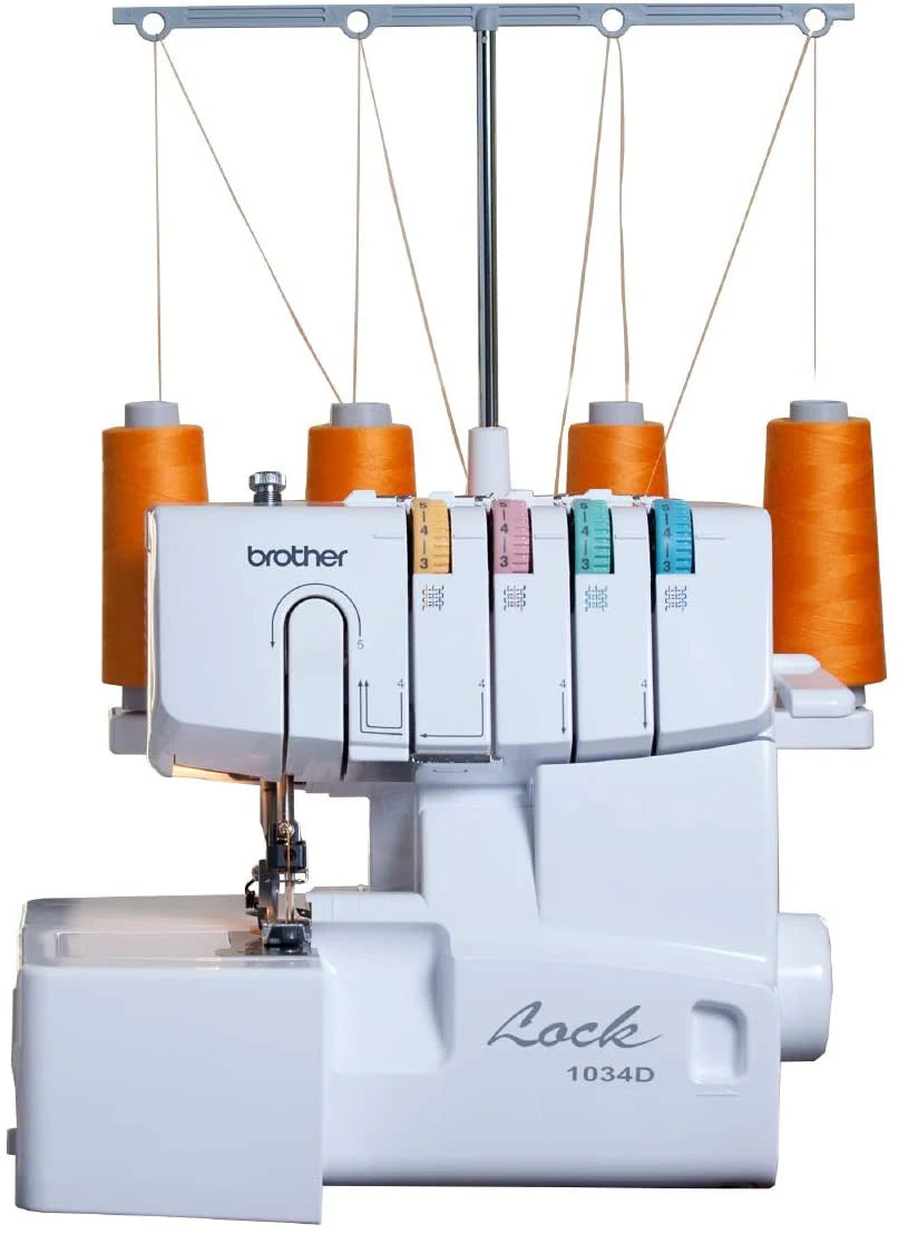 Brother 3/4 Thread Serger Overlock Machine, 1300 Stitches Per Minute - 1034D