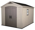 Keter Resin Outdoor Storage Shed, 8 x 11 Foot, 550 Cu. Ft., Taupe