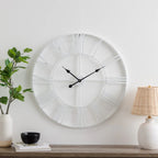 Round Metal Open-Frame Wall Clock