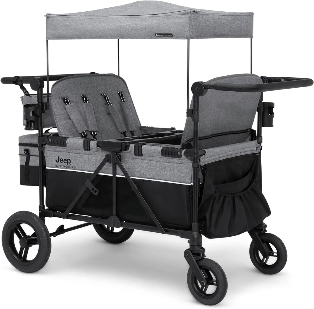 Jeep Wrangler Deluxe 4 Seater Stroller Wagon - Grey