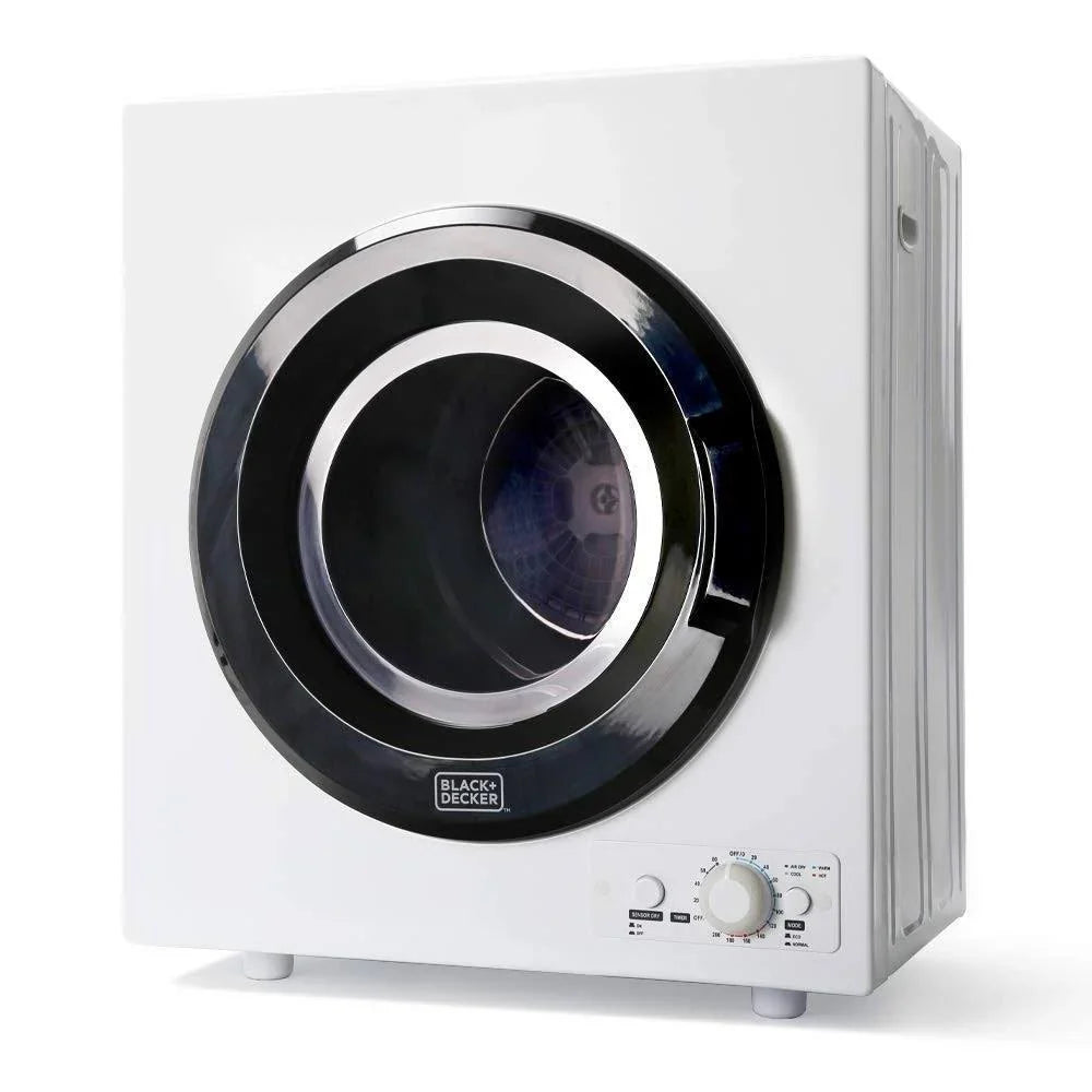 black plus decker Portable Dryer, 3.5 Cu. Ft., White Black